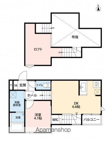 エクシア久留米大学駅前(1LDK/2階)の間取り写真