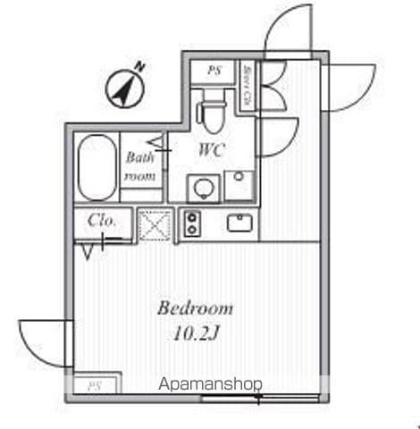 ASTILE三軒茶屋Ⅳ(ワンルーム/2階)の間取り写真