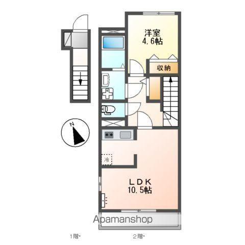 G-クレフ(1LDK/2階)の間取り写真
