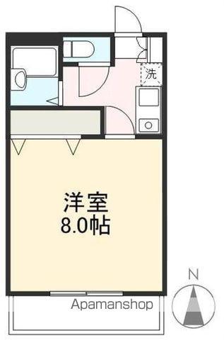 ローテンブルグⅢ(1K/2階)の間取り写真