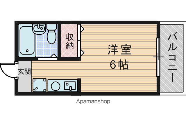 ラフォーレ大桐(ワンルーム/2階)の間取り写真