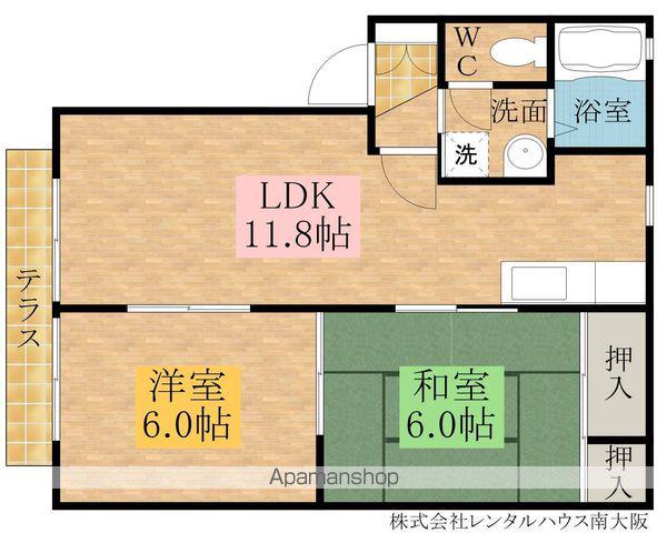 パーミーハイツ(2LDK/1階)の間取り写真