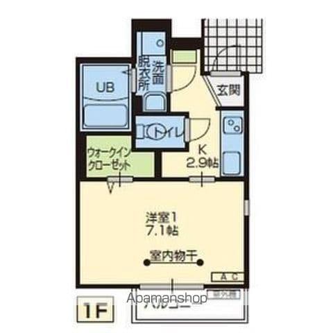 サニープレイス(1K/1階)の間取り写真