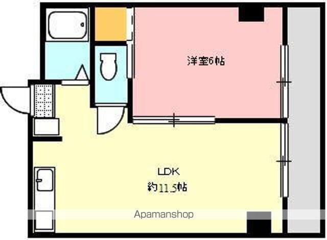 コンフォール錦町(1LDK/4階)の間取り写真