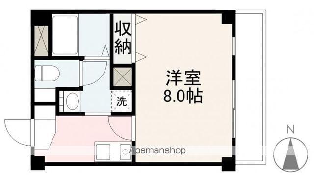 シティハイツかし(1K/2階)の間取り写真