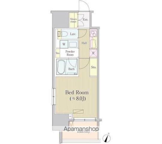 サイプレス日本橋本町(1K/4階)の間取り写真