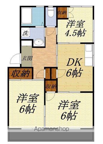西ヶ崎グリーンハイツII(3DK/1階)の間取り写真