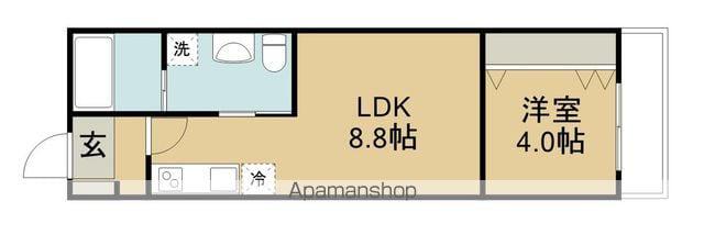 LIEN下迫(1LDK/3階)の間取り写真
