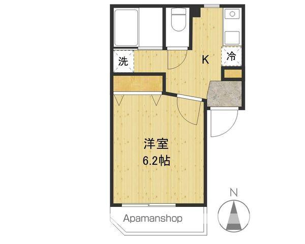 マリンコート(1K/3階)の間取り写真