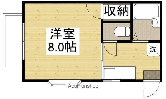 トピア国富けやき通(1K/2階)の間取り写真