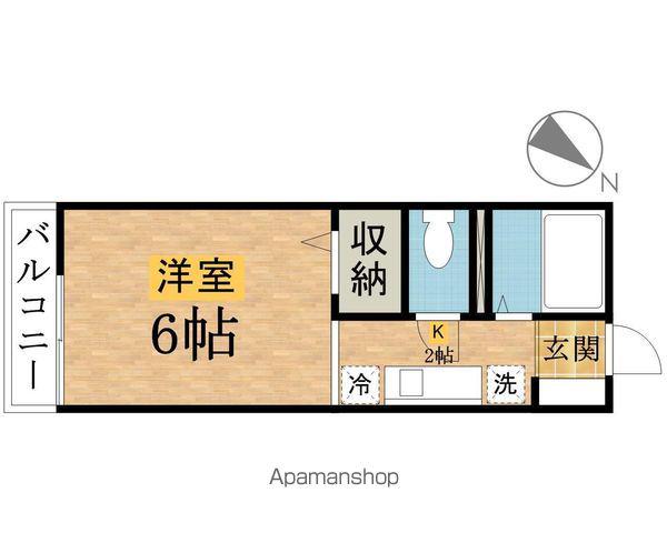 アイアンフラッツ(1K/1階)の間取り写真