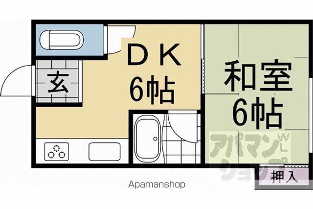 柴野荘(1DK/1階)の間取り写真
