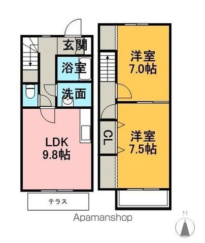 ＭＡＩＳＯＮＥＴＴＥ柊(2LDK)の間取り写真