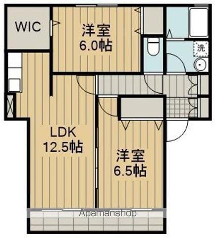 フォルトゥーナ(2LDK/2階)の間取り写真