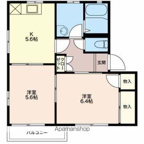 エントピアIKEDA(2K/2階)の間取り写真