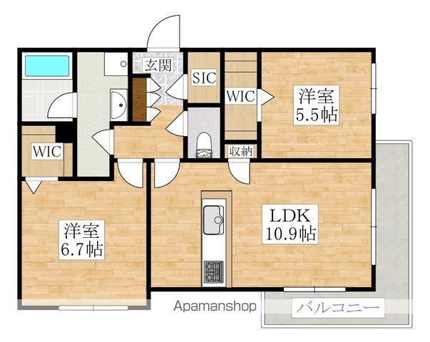 グレイスカーサ三国ヶ丘(2LDK/2階)の間取り写真