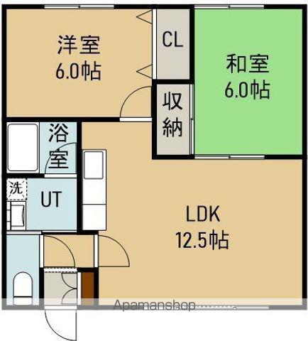 コーポ吉川(2LDK/2階)の間取り写真