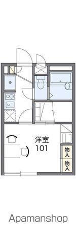 レオパレスラプランタンⅡ(1K/1階)の間取り写真