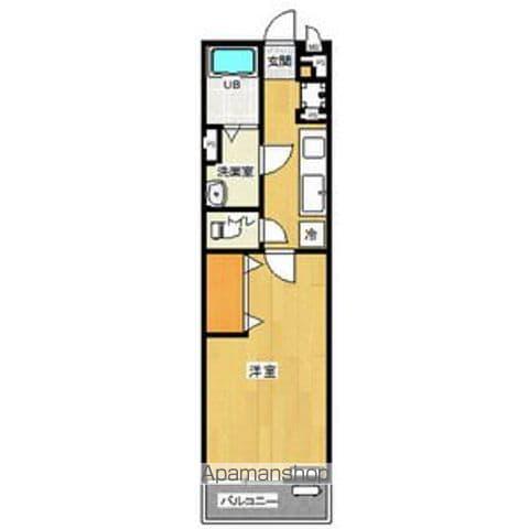 サンキエム(1K/3階)の間取り写真