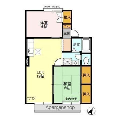 セジュールYK(2LDK/1階)の間取り写真