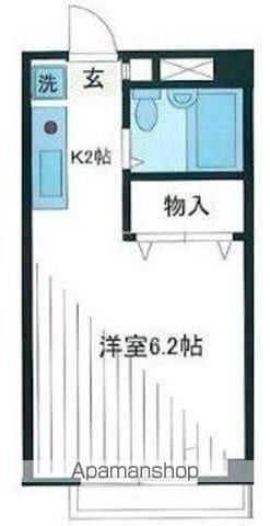 アスティオン駒場(ワンルーム/2階)の間取り写真