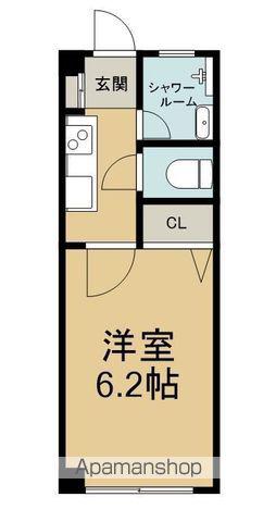リルームス中津留(1K/3階)の間取り写真