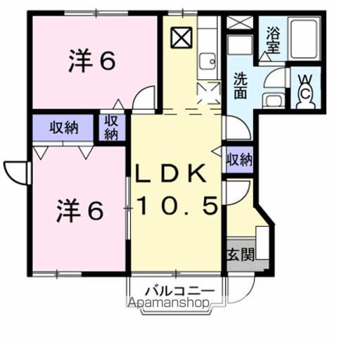 ソフィーシアA(2LDK/1階)の間取り写真