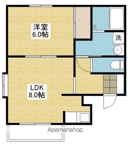 久万の台ハイツ2(1LDK/2階)の間取り写真