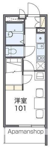 レオパレス柏の丘(1K/1階)の間取り写真