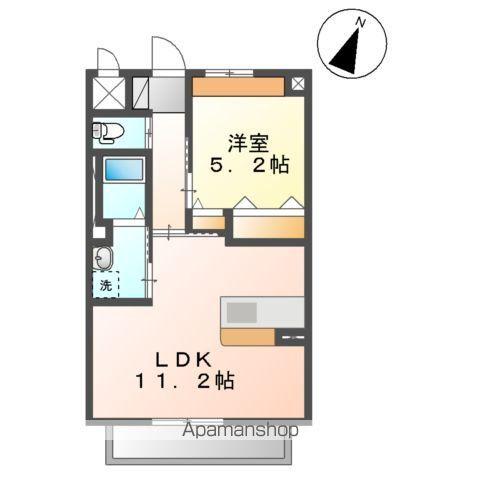 サンライズ西中田(1LDK/3階)の間取り写真
