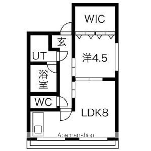 アレーズ岐阜北A棟(1LDK/2階)の間取り写真