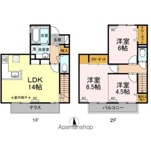 カトレア ヴィオレ/ルージュ カトレア ヴィオレ(3LDK/1階)の間取り写真