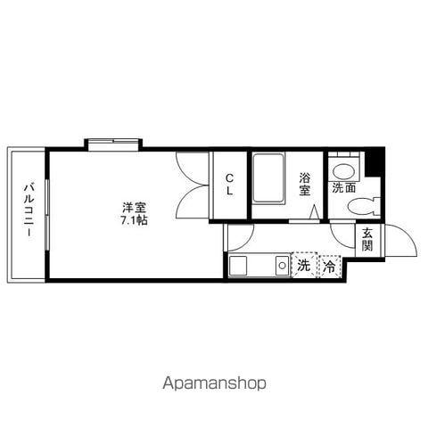 コンドミニアム高宮通壱番館(1K/8階)の間取り写真