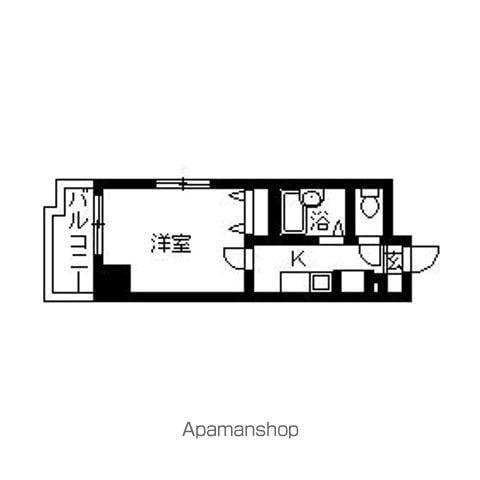 メインステージ西新宿(1K/9階)の間取り写真