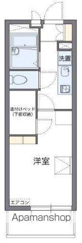 レオパレスエトワール 栗林(1K/3階)の間取り写真