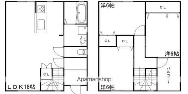 ＦＥＬＩＣＥ北新在家北棟(3LDK)の間取り写真