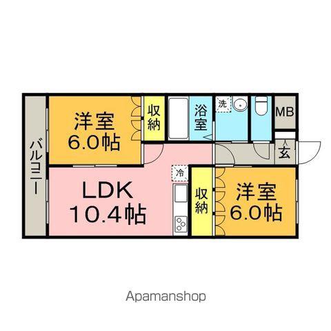 SONNETTEⅡ(2LDK/2階)の間取り写真