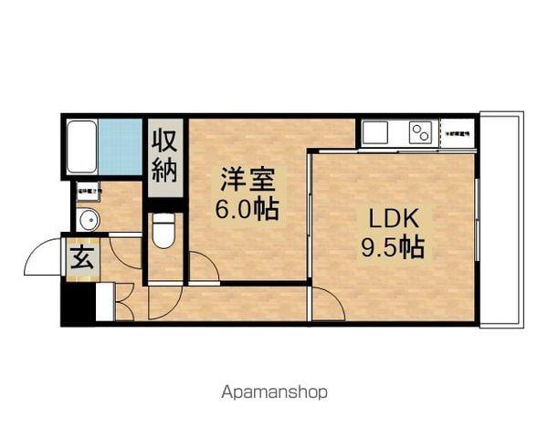 カサレリア(1LDK/2階)の間取り写真