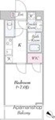 ロイジェント大山西町(1K/2階)の間取り写真