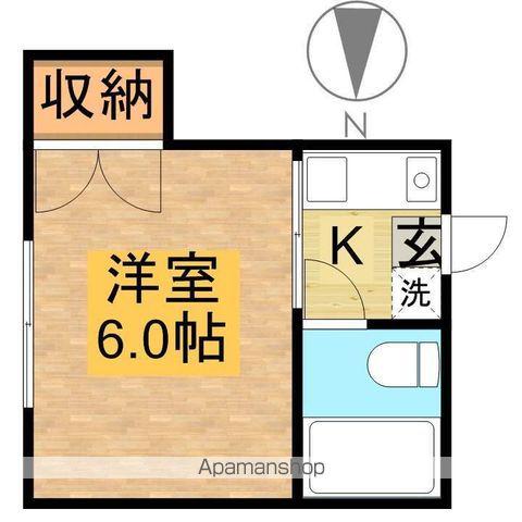 北山コーポ(1K/1階)の間取り写真