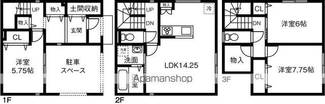 東武鉄道野田線 流山おおたかの森駅 徒歩20分 3階建 新築(2SLDK)の間取り写真