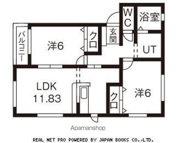 SAKURA壱番館(2LDK/1階)の間取り写真