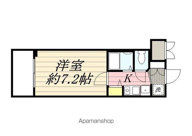 エステムコート博多駅前Ⅱセグティス(1K/5階)の間取り写真