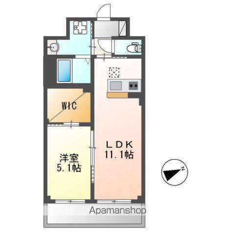 カーネル ベイス(1LDK/1階)の間取り写真