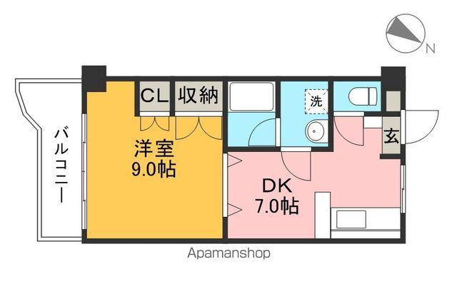 ドリームハウス3(1DK/3階)の間取り写真