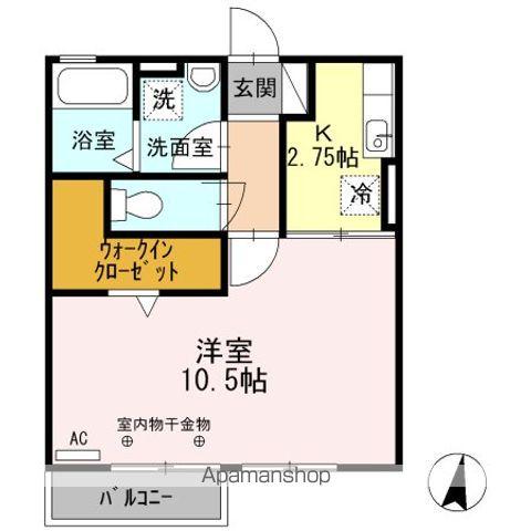 ソフィア(1K/2階)の間取り写真