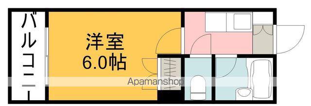 アルヴェール庚午(1K/2階)の間取り写真