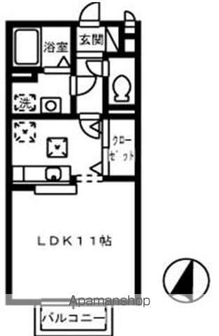 アーバンハウス(ワンルーム/1階)の間取り写真