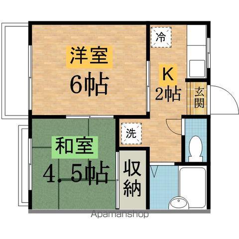 レピュートかみだ(2K/2階)の間取り写真