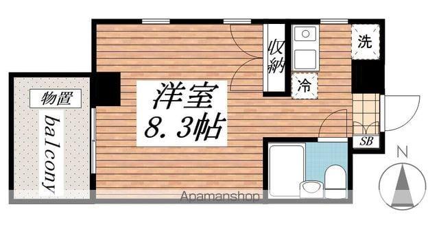 リブポート西都賀3丁目(ワンルーム/2階)の間取り写真